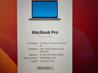 Macbook Pro 15, 2019, i9 foto 6