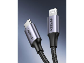 Cablu iPhone Ugreen, MFI, USB Type-C la Lightning,1,5 m, Verde foto 5