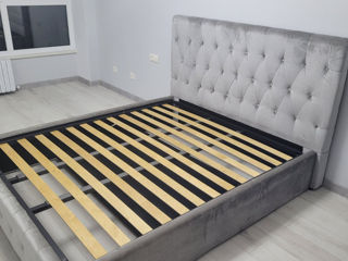 Кровать двуспальная (светло-серого) фото 2