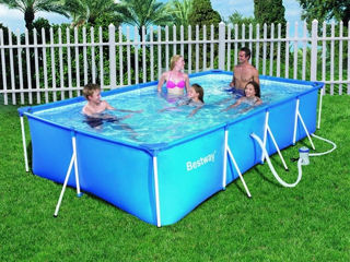 Piscină cu cadru metalic Bestway Splash Frame Pool, 400x211x81cm 6478L, Albastru