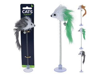 Jucarie Pentru Pisici Cats "Soarece Pe Arc" 19Cm, Cu Ventuza