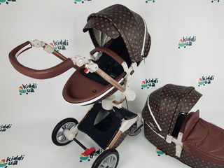 Новая детская коляска Hot Mom 2в1 Луи Витон 360 градусов аналог mima xar foto 2