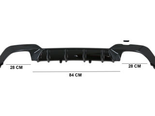 Difuzor Bara Spate Evacuare Dubla compatibil cu BMW Seria 3 G20 G28 Sedan G21 Touring (2019-up) M340 foto 6