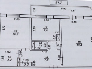 Apartament cu 2 camere, 52 m², BAM, Bălți