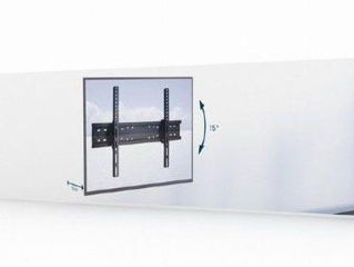 Wall Mount  Gembird "Wm-65T-01" Black 32"-65", 40Kg, Vesa:Up 600X400, Wall Distance: 40Mm, +15 foto 2