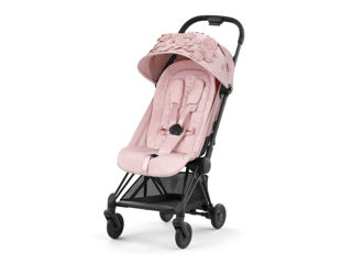 Cybex Coya – Simply Flowers Pink cadru matt black foto 1