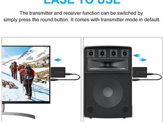 Bluetooth USB AUX Transmitter, Bluetooth 5.0 Transmitter Receiver Adapter with 3.5mm Jack foto 2