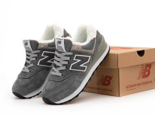 New Balance 574 Grey Unisex cu blana / с мехом