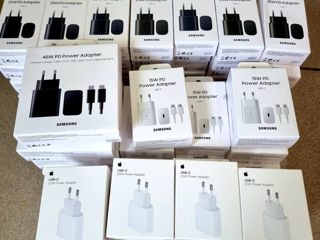 Новые оригинальные зарядки Samsung, Apple. 15w.20w.25w.35w.45w.65w foto 2