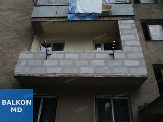 Reparatia balcoanelor, extinderea balconului. Ремонт балконов, расширение балконов любых серий домов foto 8