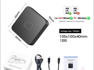 5G Bluetooth проводной и беспроводной Carplay для Apple AUTO AI Box foto 1