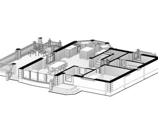 Casă de locuit individuală cu 2 niveluri / clasic / 149.9 m2 / proiecte / construcții / 3D foto 5