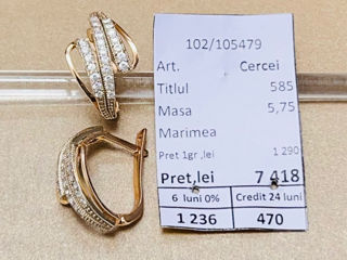 Cercei Proba 585, 7418 lei