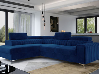 Canapea de colț elegantă și confortabilă 125x210