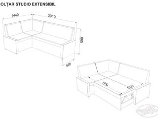 Colțare de  Bucătărie Studio Extensibil Sonoma inchis/ Cremona !!! foto 2