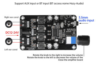 Модуль усилителя класса D, 12-24 В постоянного тока, 50 Вт * 2 hi-fi стерео Bluetooth 5,0, усилитель foto 4