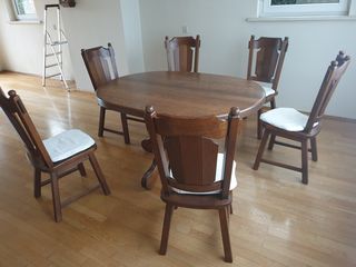 Masa cu 6 scaune in stare foarte buna,160x110. foto 6
