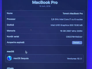 MacBook Pro 16 inch i7 Bălți foto 10