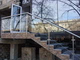 Balustrade Din Inox Comb. Cu Sticlă, Lemn; перила из нержавейки комб. со стеклом, деревом foto 5