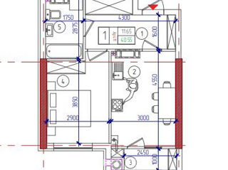 Apartament cu 1 cameră, 42 m², Durlești, Chișinău foto 5