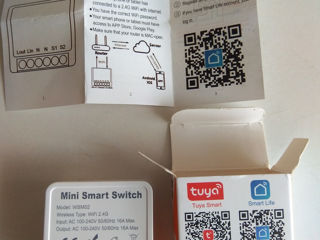 Mini releu Wi-Fi inteligent Tuya, Smart Life