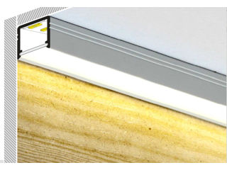 Profil LED aluminiu SMART10, 12*12*2000 mm, culoare argintie Profilul din aluminiu foto 1