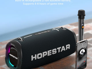 New! Hopestar A6 Max 80W! Мощный звук + караоке микрофон! foto 6