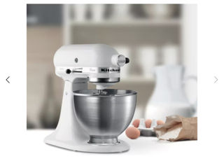 KitchenAid 5K45SS Planetaria cu Cap Reclinabil - 4,3 L - Classic - Alb foto 5