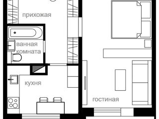 Apartament cu 1 cameră, 35 m², Botanica, Chișinău