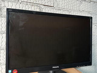 Monitor Philips HDMI VGA 223v5lhsb2 LED 21.5 inci Panel TN, Full HD Rezolutie: 1920 x 1080p