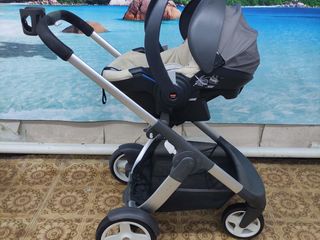 Очень дёшево! гламурная колясочка stokke crusi 3 в 1 лён! + набор Kit foto 10