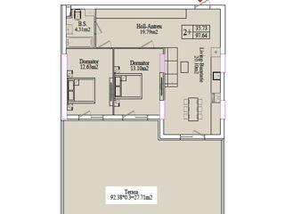 2-х комнатная квартира, 110 м², Центр, Унгень, Унгены фото 11