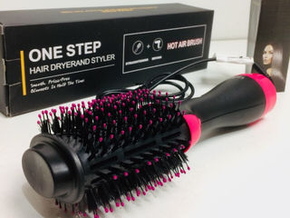Фен-расческа для укладки волос One Step, универсальная фен-расческа для волос, фен-щетка 3в1 foto 5