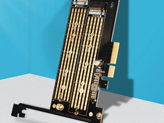 159 лей - Переходник PCIE - NVME (M.2 NVME SSD NGFF to PCIE 3.0 X16 Adapter M Key Expansion Card) foto 5