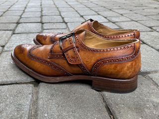 Monk Strap Wingtip Derby. Made In Italy. Размер 41. В отличном состоянии. foto 6