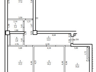 Apartament cu 3 camere, 88 m², Ciocana, Chișinău foto 10