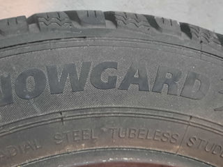 4 roţi. discuri +scaturi de iarnă 175/70 r14 (diskuri 4/100). rosava snowgard. opel. protector 90 %. foto 5