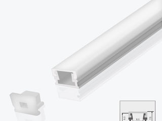 Алюминиевый профиль LED, подсветка для мебели, panlight, LED лента, врезной профиль, датчики, сенсор foto 15