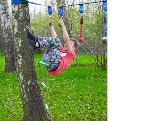 Cursa portabil cu obstacole pentru copii - JUMI (cu balansoar) foto 5