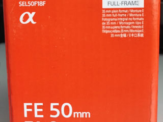 Sony FE 50mm F1.8, Nou Sigilat! foto 2