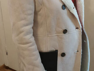 Новое, женское весеннее пальто (дублёнка), (лёгкое, не зимнее), цвет светло - бежевый, l 48-50-52 foto 3