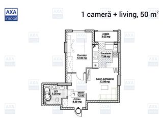 Apartament cu 1 cameră + living, 50 mp, bloc nou! Ghidighici foto 2