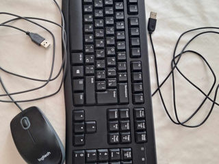 Tastatura + Mouse Logitech K120 Black, Keyboard for Business, USB foto 2