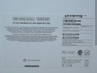 Vind Macbook Air 15 M3 / 2024 / 256Gb / Qwerty / Sigilat / Midnight foto 2