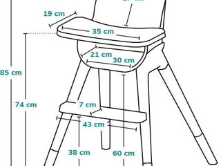 Scaun pentru hrană 2 în 1 Lionelo Koen - Livrare toată Moldova foto 7