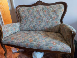 Диван и кресло, мини набор, винтажный комплект
