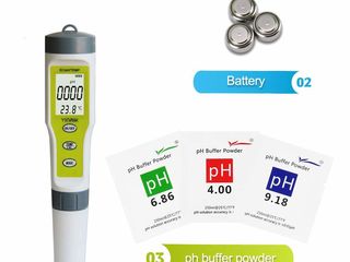 pH metru digital portabil analizatoare apa TDS EC TEMP ORP портативный pH метр ОВП foto 5