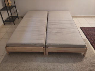 Pat cu 2 saltele Ikea Utker/ stackable bed with 2 mattresses foto 4