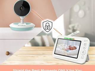 Camera Baby Monitor, 720P Viziune nocturnă cu camere și audio foto 4