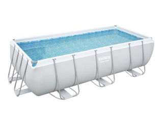 Piscina cadru dreptunghiulara Bestway Steel 56441 (404x201x100 cm)cu cartuș filtru și scară -livrare